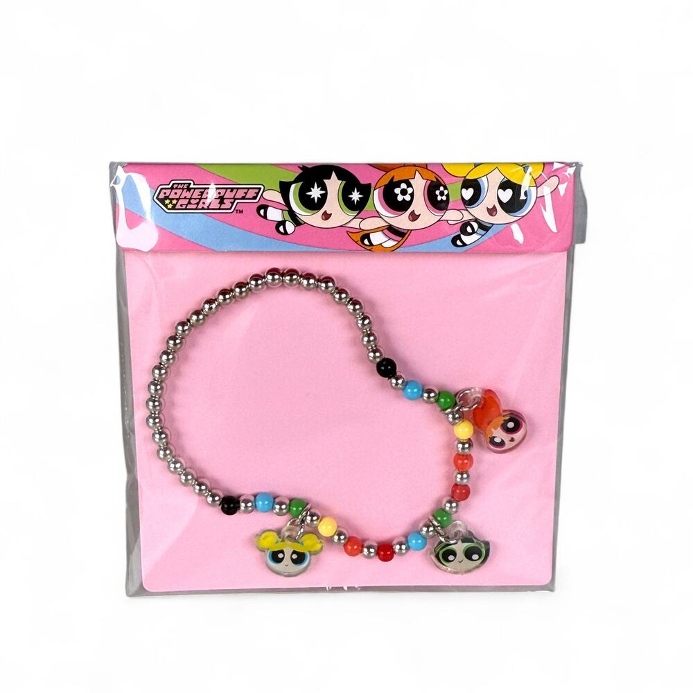 The Powerpuff Girls Beaded Charm Stretch Bracelet Sheglam Exclusive - Picture 4 of 4